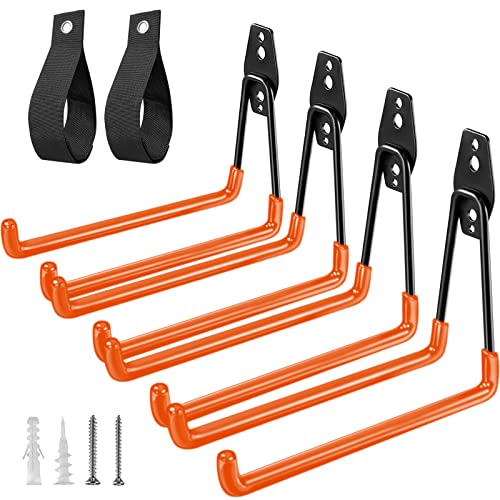 HUPBIPY Garage Hooks Heavy Duty, Large Square Wall Hooks - color: Orange Large U Hook, size: 7.7inch U Hook