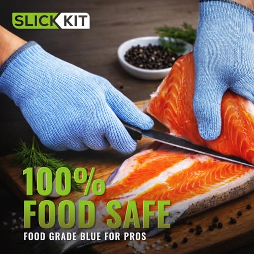 Superior ANSI A6 Cut Resistant Gloves 100% Food Safe‘BLUE’X-Large - size: X-Large/10