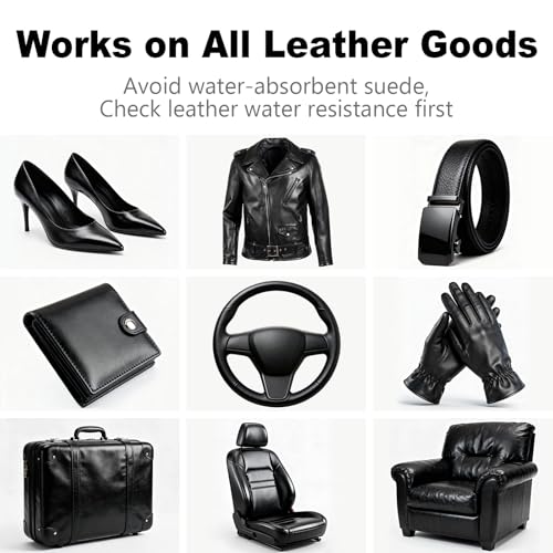 Black Leather Repair Kit, Recoloring Balm, Leather Dye | Restore Scratches, Faded & Aged Leather & Vinyl Couches, Boots, Car Seats & Furniture - color: Black