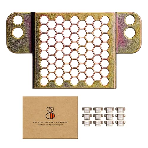 Beehive Picture Hangers | 50 Pcs Picture Hanging Hardware Kit | Fully Adjustable | for Wood Frames and Canvases on Drywall | 20 lb Capacity | Hangs 6 Frames - size: 12 Pack (Original), style: For hanging wood frames, canvases and artwork in homes, offices