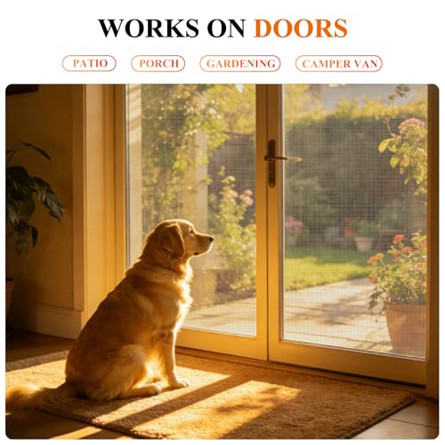MAGZO Window&Door Screen Replacement Kit, 86" W x 196" L, Gray - color: Gray, size: 86"W x 196"L