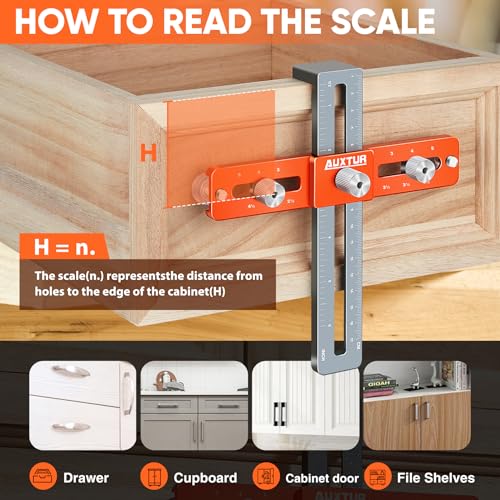 Cabinet Hardware Jig, Adjustable Cabinet Handle Template Tool - style: Jig+1 PC Pencil+8 PCS Refills