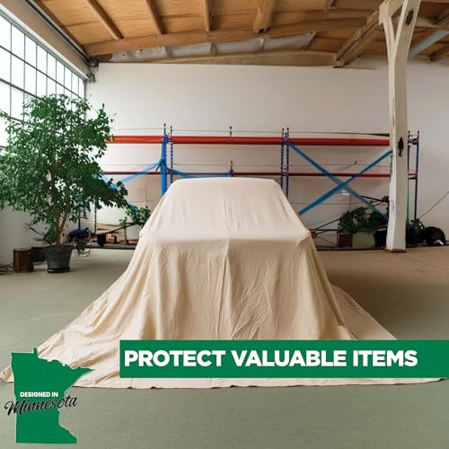 EZ Drop Painter's Large Canvas Fabric Drop Cloth for Painting (6 ft. x. 9 ft.) - size: 6 ft. x 9 ft.
