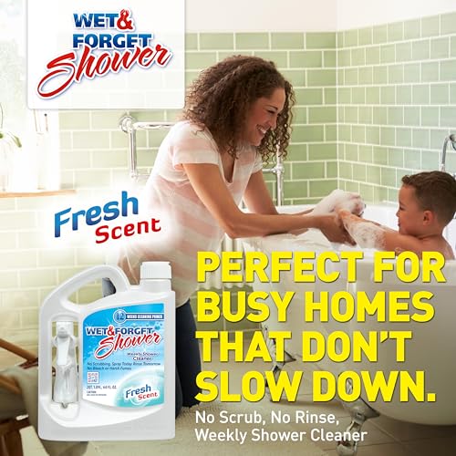 Wet & Forget Shower Cleaner Spray, No Scrub, Fresh Scent, 64 Fl Oz - size: 64 Fl Oz (Pack of 1)