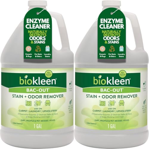 Biokleen Bac-Out Carpet Stain Remover Enzymatic, Destroys Stains & Odors Safely, for Pet Urine, Laundry, Diapers, Wine, Carpets, More, Eco-Friendly, Plant-Based - size: 128 Fl Oz (Pack of 2)