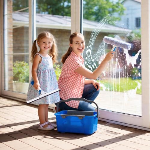 Mitclear Window Cleaning Kit with Bucket 3 Gallon for Home Outdoor Car - style: Window Cleaning Kit