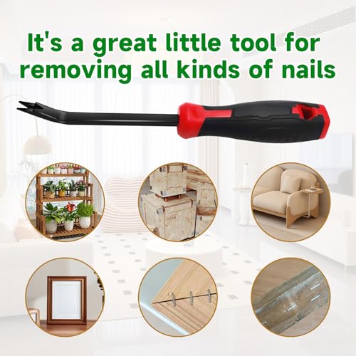 Staple Remover, Heavy Duty Staple Remover Tool,Upholstery Stapler Remover for Carpet,Wood,Floor, Furniture, Construction, Industrial Staple Lifter Removes Flooring, Carton Box Staples(Red/Black) - style: 1pc Staple Remover(Red/Black)