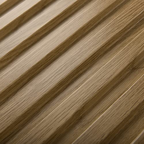 Art3d 3D Fluted Textured Slat Wall Panels, 19.7 x 19.7 in, 12-Pack, Walnut | PVC, Waterproof, Scratch Proof, Wipeable, Break-Proof, Ideal for Home, Office and Commercial Spaces - color: Square - Walnut, size: 19.7 x 19.7in.
