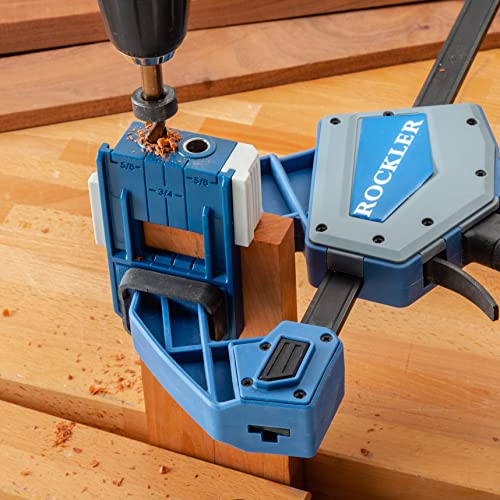 Rockler 3/8" Doweling Jig Kit with Drill Bit & Stop Collar, Steel Bushings