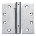 Hinge Outlet Spring Loaded Hinges - 4 Inch Square - Satin Chrome - Self Closing Adjustable - 6 Pack - color: Satin Chrome, size: 4" x 4" Square (Pack of 6)