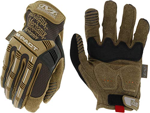Mechanix Wear M-Pact Work Gloves Secure Fit, Brown Large - color: Brown, size: Large