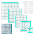 Quilting Rulers,5 Quilting Square Ruler(2.5", 5", 8.5", 10",12") - color: Dark Blue