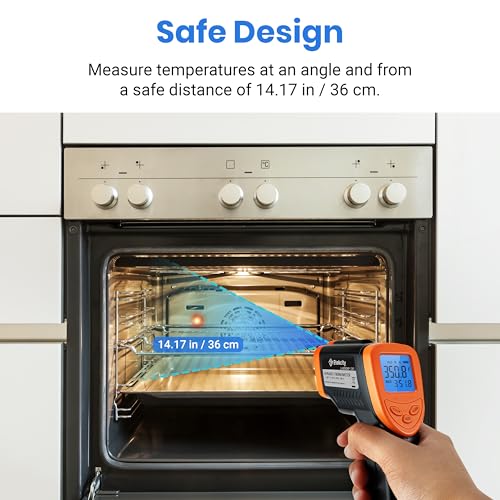 Etekcity Infrared Thermometer Laser Temperature Gun, -58°F~1130°F, Orange - color: Orange, style: Advanced