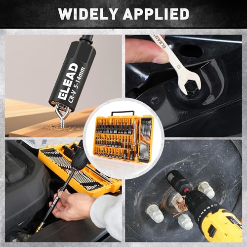 58-Piece Magnetic Impact Nut Driver Set, Metric & SAE Mini Combination Wrench Set, Impact Socket Adapter, 3LBS Magnetic Pickup Tool, Wing Nut Driver, Universal Socket, 1/4'' Quick-change Bit Extension - style: 58-Piece New Version