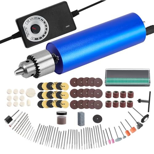 Resin Polishing Kit, Winartton Rotary Tool Kit for Resin Molding, Manicure, Wooden DIY Crafts, Electric Resin Drill (Blue) - color: Blue