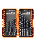 Crosstar 21Pc Cobalt Stepped Point Drill Bit Set,1/16-1/2" TiAlN Coated