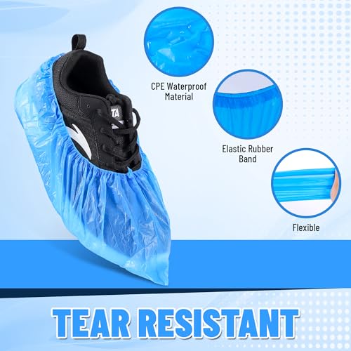 Disposable Shoe Covers, Waterproof Non Slip Booties, 100 Pack