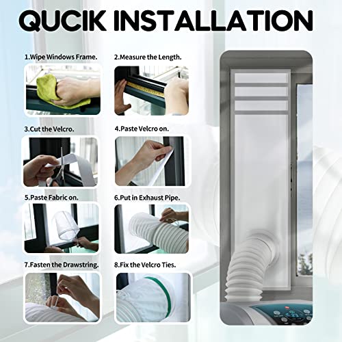 LOVIGA Portable AC Window Vent Kit, 100% Sealing Window Seal Kit - color: Sliding/Hung Window-10"x36" (25x92cm)