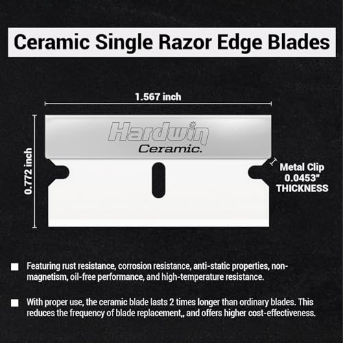 10-Pack Ceramic Scraper Kit, Rust-Proof Blades for Stickers & Grime