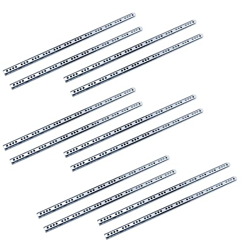 Uenhoy 6 Pair Drawer Slides 16" Two Way Slide Track Rail - size: 16"-6pairs