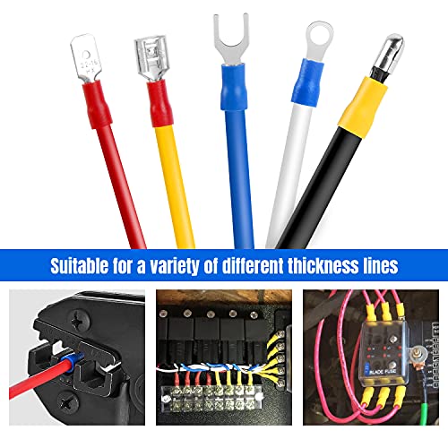 Nilight 540PCS Mixed Quick Disconnect Insulated Crimp Electrical Terminals - color: 540PCS Mixed Crimp Terminals
