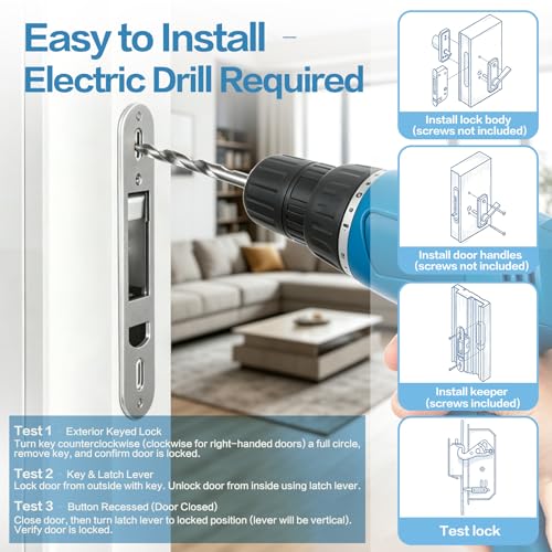Reachout Lock and Receiver Kit, Compatible Andersen Sliding Door