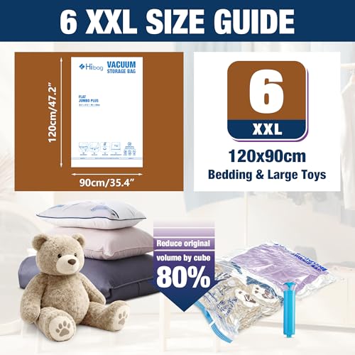 XXL Jumbo Vacuum Seal Storage Bags Extra Large for Clothing Bedding - size: 6-XXL