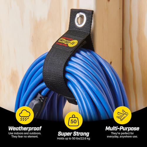 Heavy-Duty Wrap-It Storage Straps, 17-inch (6 Pack) - size: 17" (6-Pack)