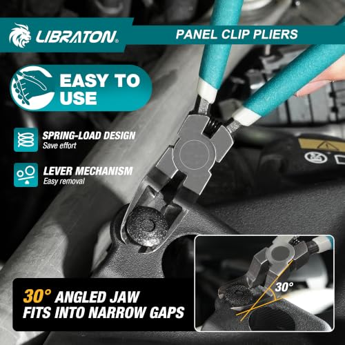 Libraton Panel Clip Pliers, Diagonal Cutting Pliers, Clip Removal Tool