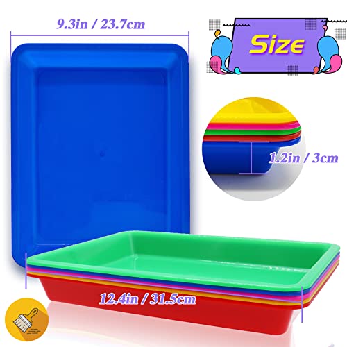 10 Pack Activity Plastic Crafts Art Tray,12.4”x 9.3" x 1.2"