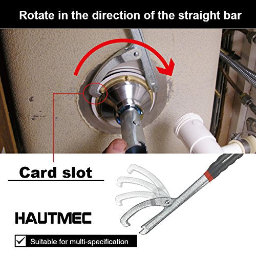 HAUTMEC Sink Strainer Lock Nut Wrench Sink Drain Wrench for Kitchen Sink Basket Strainer PL0038 - color: Lock Nut Wrench