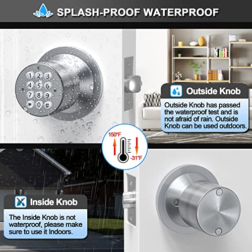Keyless Digital Electronic Entry Security Safety Door Lock Locker (Satin Nickel 3 Pack) - size: Satin Nickel 3 Pack