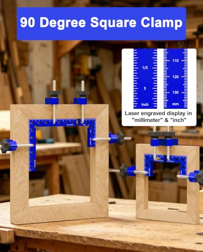 12PCS Corner Clamps for Woodworking, 90 Degree Aluminum Corner Clamps - size: 12pcs
