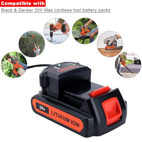 LCS1620B Compatible with Black and Decker 20V MAX Lithium Battery Charger