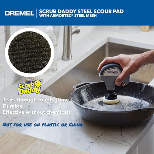 Dremel Versa 5-Pack Scrub Daddy Cleaning Sponge Pads, Variety Pack for Multi-Surface Cleaning, for use in Kitchen, Household and Bathroom - Compatible with Versa Power Scrubber Tool, PC360-5 - style: Scrub Daddy Pads