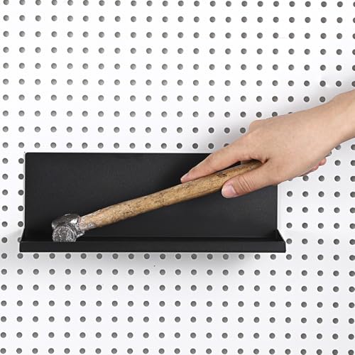 Kokone 6 Pack Metal Magnetic Pegboard Shelves with Lip Around The Edge - color: With Edges