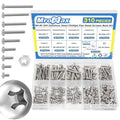 #4-40 Phillips Pan Head Machine Screws Nuts Assortment Kit, 3/16"-1" Length - size: #4-40