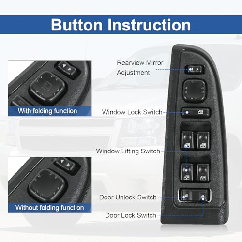 Master Power Window Switch Compatible with 2003-2007 Chevrolet GMC Cadillac - size: 15883323