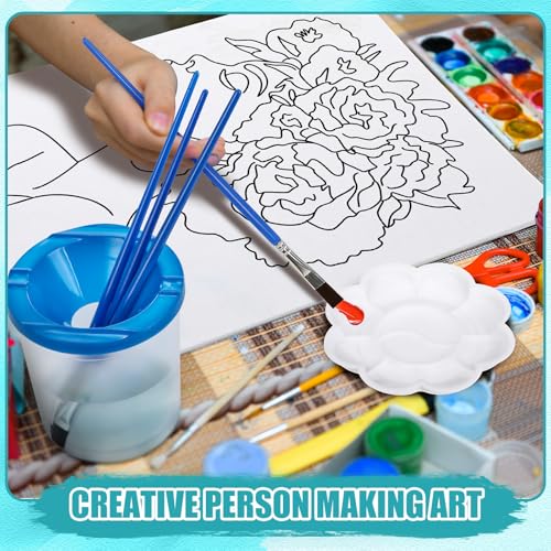 Sherr 140 Pcs 20 Set Pre Drawn Canvas Painting Kit, Black Theme - style: Black Theme