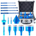 Diamond Core Hole Saw Kit 3-50Mm Dry Wet Drill Bits EVA Positioner 14 Pcs