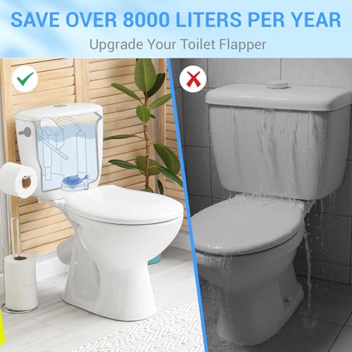 Universal Toilet Flapper Replacement 2 Inch - Compatible with Most American Standard Kohler Fluidmaster Toto Gerber Toilets Tank Water Saving Rubber Flush Valve Flapper with Stainless Chain Blue 1Pack - style: 2 inch-1 Pack