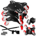XXL Furniture Movers with 5 Wheels - Enhanced Furniture Dolly & Lifter Sliders Tool for Easy Moving Refrigerator Couch Desk, Heavy Duty Moving Dolly, 3000lbs Load Capacity(Black 4Pack+1Lifter) - size: XXL 750 lbs each (3,000 lbs total for 4)
