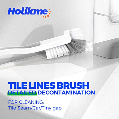 Holikme 7 Pack Cleaning Brush Scrub Brush Kitchen Brush for Floor,Brown - color: Brown