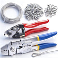Twidec/Wire Rope Crimping Tool Up To 2.2mm With 240PCS 1/16''Aluminum Crimping Loop Sleeve And 165FT 1/16'' 304 stainless steel Wires Rope 20PCS Wire Thimbles And Wire Rope Cable Cutter Kit - style: 165FT Cutter Kit