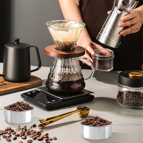 6Pcs Stainless Steel Measuring Cup, 1/2 Cup - 125ml Metal Measuring Cup, Comfortable Hand Feeling Measuring Scoops for Coffee Cooking Baking Kitchen - size: 1/2 cup
