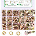 FOLIV 566Pcs Heavy Duty Bolts and Nuts Assortment Kit, Grade 8 Hex Screws Bolts Nuts Kit, 1/4-20 5/16-18 3/8-16, 15 Common Sizes Included - style: 566Pcs 1/4-20 5/16-18 3/8-16
