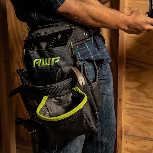 AWP Tool Pouch, Electrician Tool Pouch, Premium, Professional Multi-Pocket Organizer - size: 3 Pack, style: 9 Pocket Tool Pouch