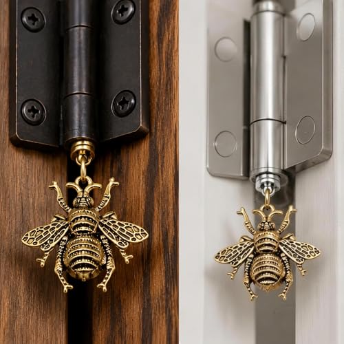 6 Set Brass Hinge Head Home Decoration Bee- Magnetic Door Hinge Toppers Animal Lover Gift for Home Decor