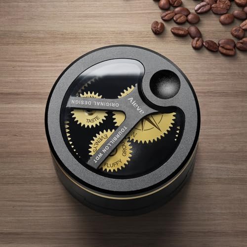 Aieve 54mm Spirographic WDT Tool Espresso, Metal Espresso Distribution Tool - color: Gold-Black