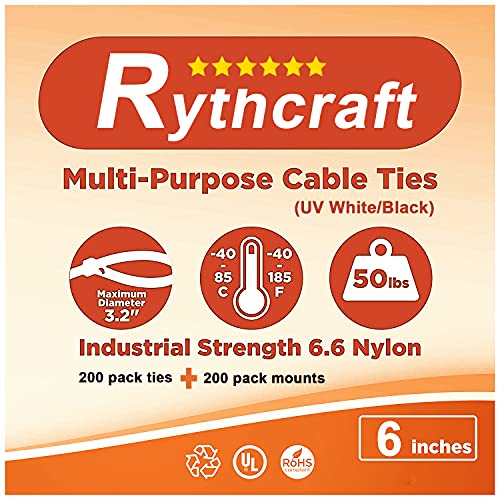 200 Pack 3/4" Zip Tie Adhesive Mounts Self Adhesive Cable Tie Base Holders with Multi-Purpose Tie wire clips with screw hole,Anchor stick on wire holder with White and Black - color: 200 Pack 3/4" Black/White